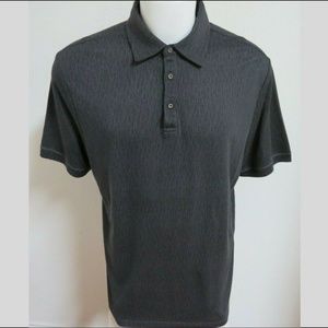 Sz L Gray Textured Nat Nast Men's #A03 Polo Shirt